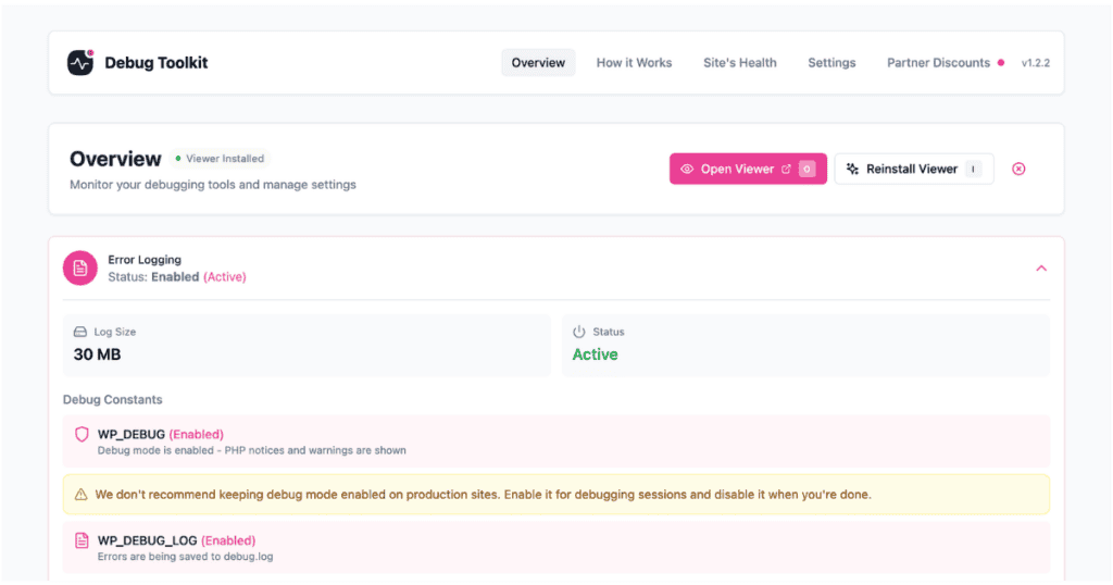 wp-debug-toolkit-enable-wordpress-debug-mode